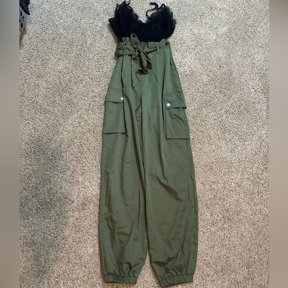 NWT Can't Forget It Cargo Jumpsuit